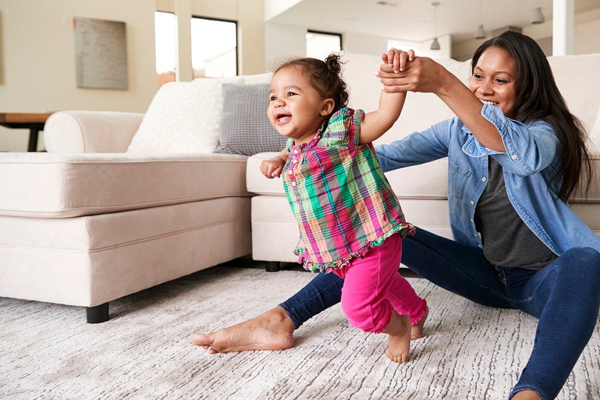 Mom playing with daughter